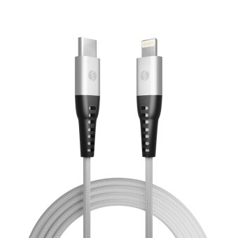 S-link 3 A Fast Charging Type-C To Lightning 1 m Silver 39647/STM55PD