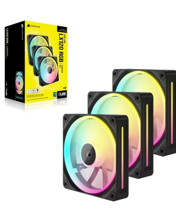 Corsair LX Series LX120 12cm Fan iCue Link Black Triple Pack CO-9051026-WW
