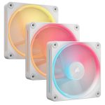 Corsair LX Series LX120-R 12cm Fan iCue Link Reverse Edition White Triple Pack CO-9051054-WW - Image 2