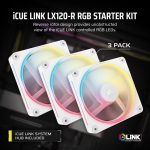 Corsair LX Series LX120-R 12cm Fan iCue Link Reverse Edition White Triple Pack CO-9051054-WW - Image 11