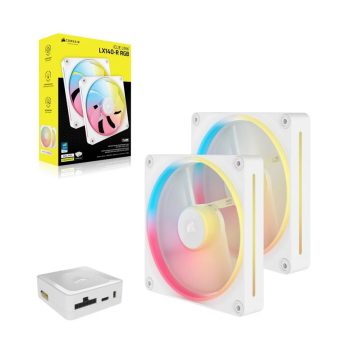 Corsair LX Series LX140-R 14cm Fan iCue Link Reverse Edition White Dual Pack CO-9051056-WW