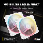 Corsair LX Series LX140-R 14cm Fan iCue Link Reverse Edition White Dual Pack CO-9051056-WW - Image 13