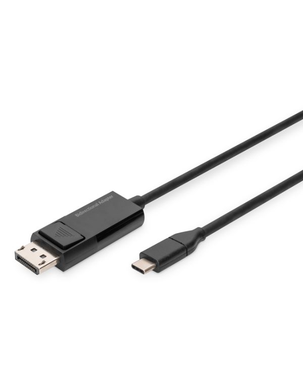 Digitus USB Type-C Male  DisplayPort Male Directional Adapter Cable 2m Black AK-300334-020-S