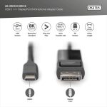 Digitus USB Type-C Male  DisplayPort Male Directional Adapter Cable 2m Black AK-300334-020-S - Image 3