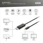 Digitus USB Type-C Male  DisplayPort Male Directional Adapter Cable 2m Black AK-300334-020-S - Image 4