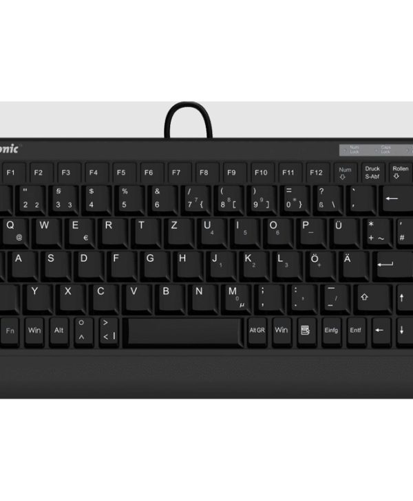KeySonic ACK-595C+ (US) Keyboard Mini SoftSkin Black
