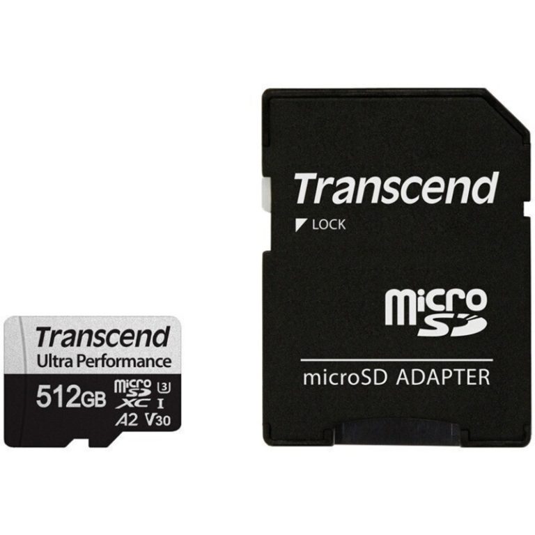 Transcend USD340S SDXC 512GB CL10 U3 V30 A2 + Adapter TS512GUSD340S