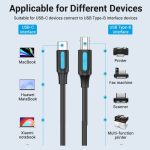 Vention USB 2.0 Type-C Male to B Male 1.5M Black CQUBG - Image 3