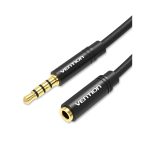 Vention Braided 3.5mm Male to 3.5mm Female 1M Black