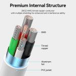 Vention USB 2.0 Male to USB-C Male Cable 1.5M White CTHWG - Image 3