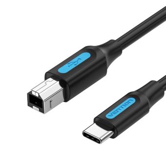Vention USB-C 2.0 Male to USB-B Male 2m Black CQUBH
