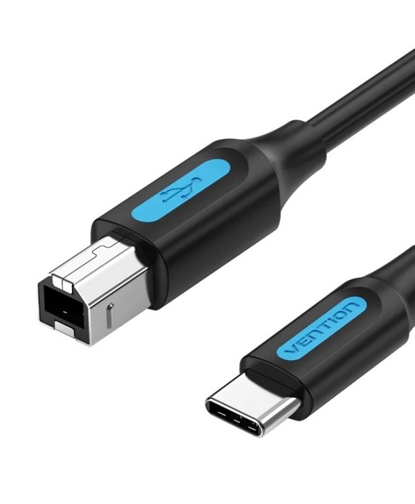 Vention USB-C 2.0 Male to USB-B Male 2m Black CQUBH