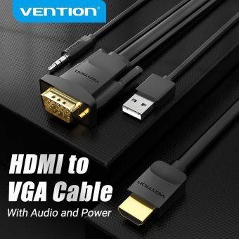 Vention HDMI Male to VGA / USB-A 1.5M Black ABIBG