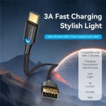 Vention Braided USB 2.0 A Male to USB-C Male Black 0.25M CTFBC - Image 3
