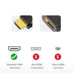 Vention HDMI Male Angled 270° to HDMI Female Black  AIQB0 - Image 3