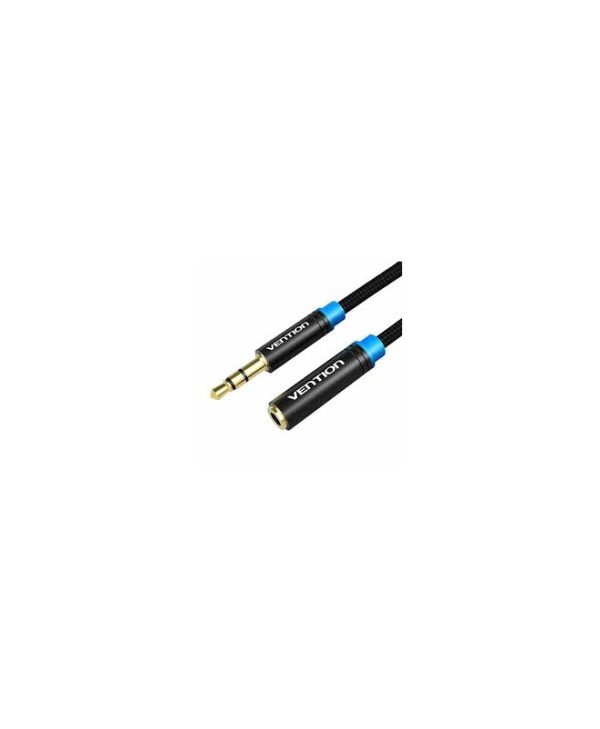 Vention Braided 3.5mm Male to 3.5mm Female Black 2m VAB-B06-B200-M