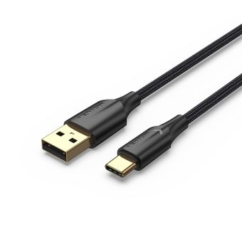 Vention Braided USB 2.0 Male to USB-C Male Black 0.5m CTFBD
