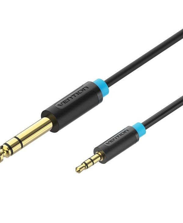 Vention 3.5mm Male to 6.3mm Male Black 0.5m BABBD