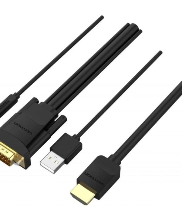 Vention HDMI Male to USB-A Male VGA Male 3m Black ABIBI