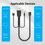 Vention HDMI Male to USB-A Male VGA Male 3m Black ABIBI - Image 3