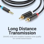 Vention 3.5mm Male to 2x RCA Male 2m Black BCLBH - Image 3