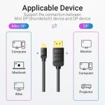 Vention Min DisplayPort Male to DisplayPort Male 1.5m Black HAABG - Image 2