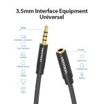 Vention Braided 3.5mm Male to 3.5mm Female 5m Black BHBBJ - Image 3
