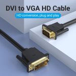 Vention  DVI (24+5) Male to VGA Male 1M Black EACBF - Image 2