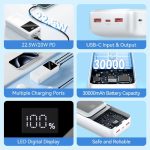 Vention 30.000mAh 22.5W Power Bank White FHMW0 - Image 3