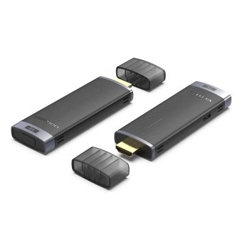 Vention Wireless HDMI 1.4 Male Transmitter and Receiver USB-A/C 2.0 Powered Carbon Grey ADCB0