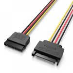 Vention SATA 15-Pin Male to SATA 15-Pin Female 0.3M Black KDABY
