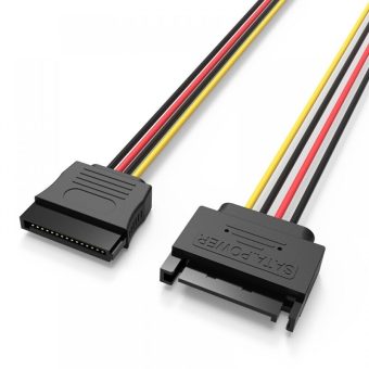 Vention SATA 15-Pin Male to SATA 15-Pin Female 0.3M Black KDABY