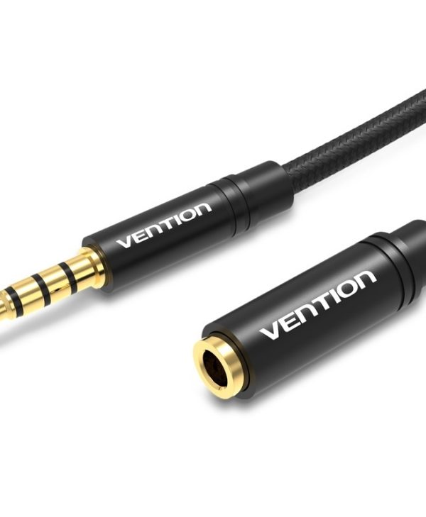 Vention Braided 3.5mm Male to 3.5mm Female Black 2M BHBBH