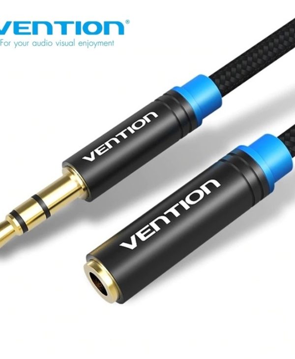Vention Braided 3.5mm Male to 3.5mm Female 1M BlackVAB-B06-B100-M