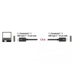 Delock Thunderbolt 3 USB-C 3.1 Gen2 Male/Male 100W PD Black 84845 - Image 3