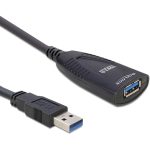 Delock USB 3.0 USB-A Male to USB-A Female Black 5m 83089