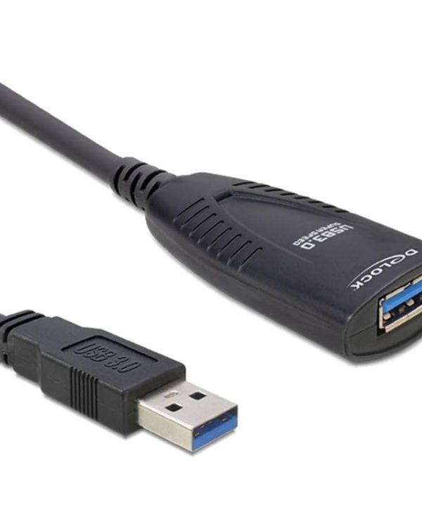 Delock USB 3.0 USB-A Male to USB-A Female Black 5m 83089