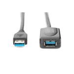 Digitus USB-A 3.0 Male/Female Active Extension 5m Black DA-73104 - Image 3