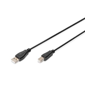 Digitus USB-A 2.0 Male to USB-B 2.0 Male 1m Black AK-300102-010-S