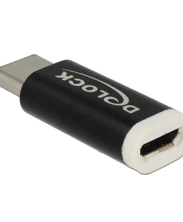 Delock USB-C 2.0 Male to Micro-Β 2.0 Female Black 65678