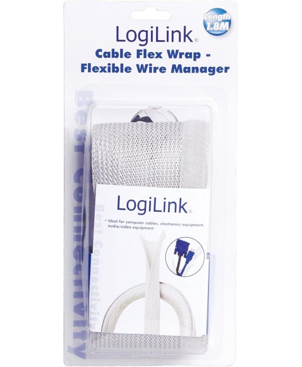 Logilink FlexWrap Cable Sleeve 1,8m Gray KAB0007