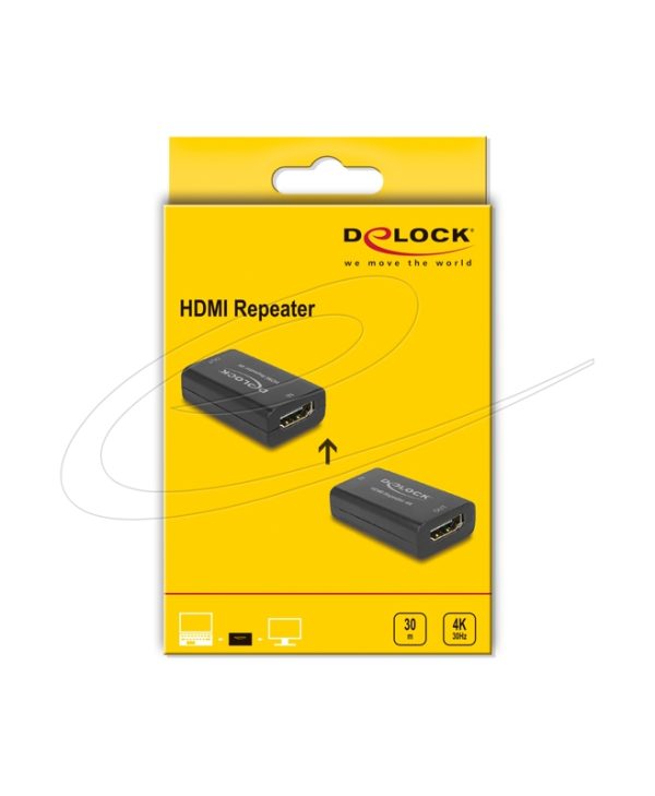 Delock HDMI Repeater 4K 30 Hz for 30m Black 11403