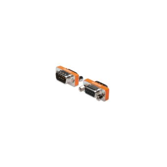 Digitus D-SUB (9 pin) Mini Gender Changer D-SUB (9 pin) Male To D-SUB (9 pin) Feamale Orange AK-610513-000-I