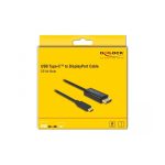 Delock USB-C 3.1 Male to Displayport Male 4k 60 Hz Black 1 m 85255