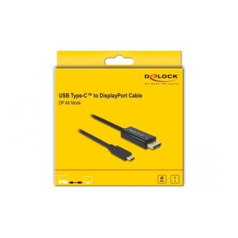 Delock USB-C 3.1 Male to Displayport Male 4k 60 Hz Black 1 m 85255