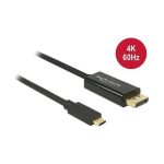 Delock USB-C 3.1 Male to Displayport Male 4k 60 Hz Black 1 m 85255 - Image 2