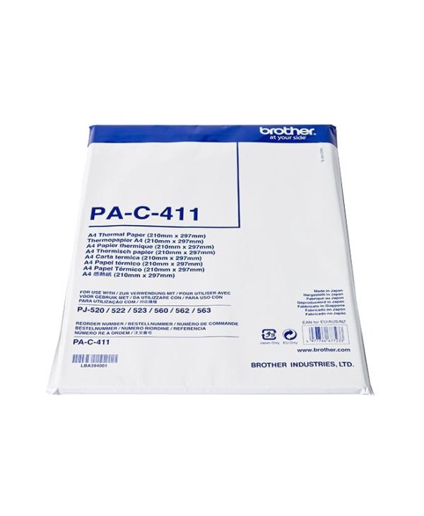 Brother A4 (210 mm x 297 mm) 100 Sheets Thermal Paper PAC411