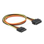 Delock Extension Cable Sata Male to Sata Female 50cm Black 60132 - Image 2