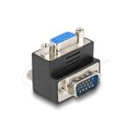 Delock Adapter VGA Male to VGA Female 90° Angled Black 65171