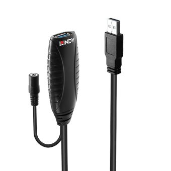 Lindy USB-A 3.0 Male to USB-A Female Active Extention Black 10m 43156